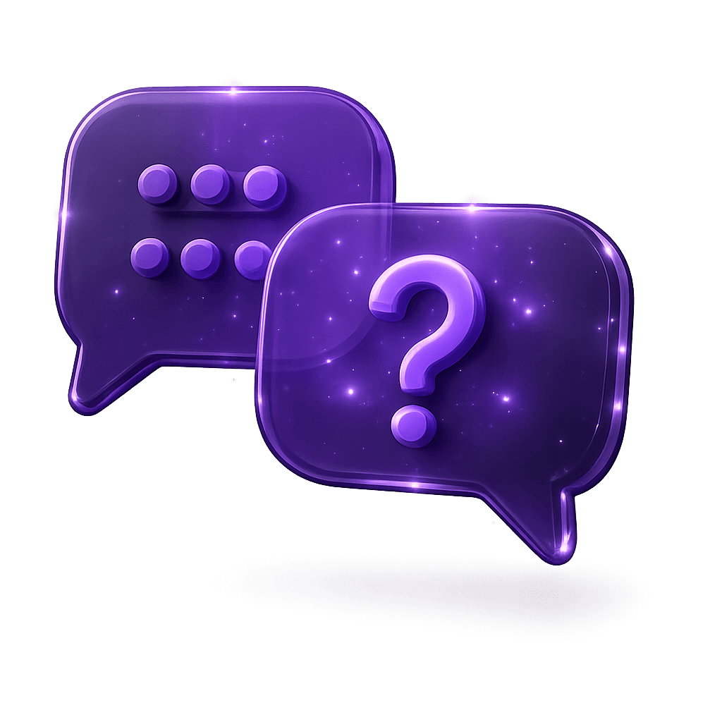 FAQ chat bubbles illustration
